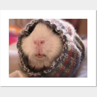 Cute guinea pig in the style of realism Posters and Art